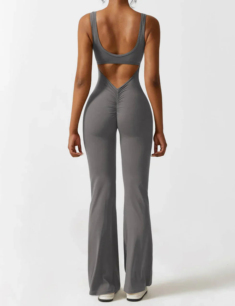 Curvansa - Flare V-rygg Jumpsuit