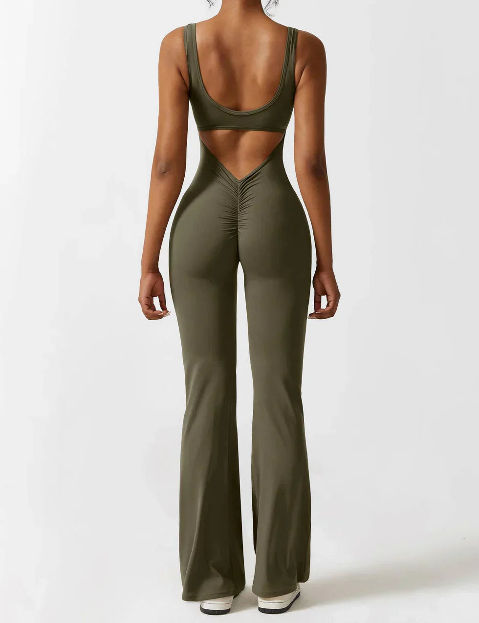 Curvansa - Flare V-rygg Jumpsuit